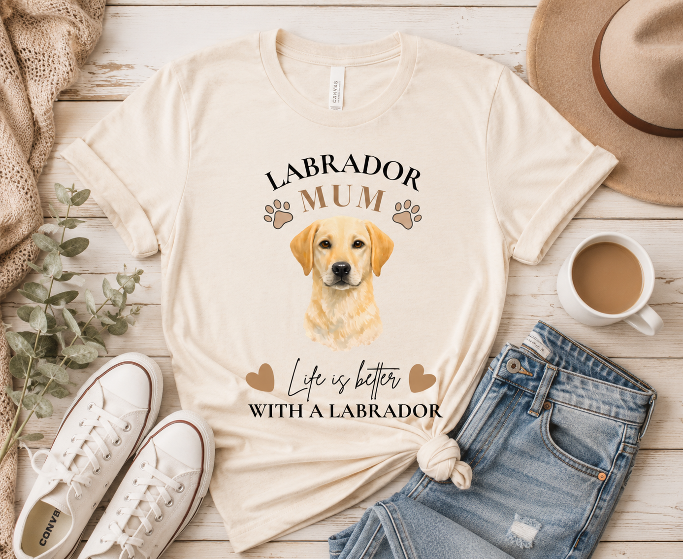 Labrador Mum Life Is Better With A Labrador T Shirt