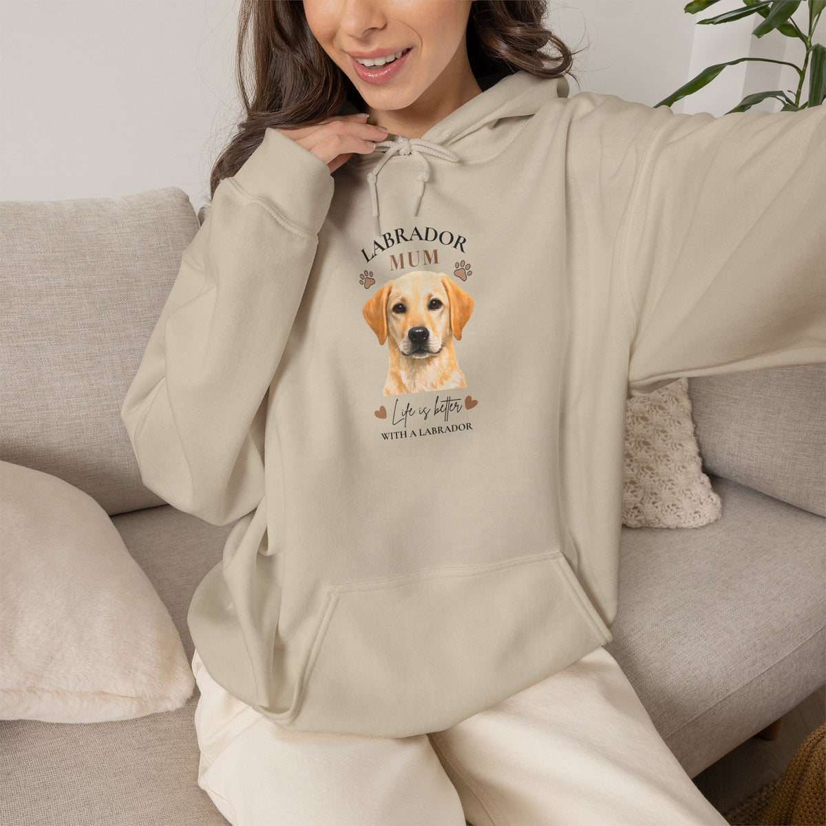 Labrador Mum Hoodie — cosy dog walking mum gift for labrador lovers