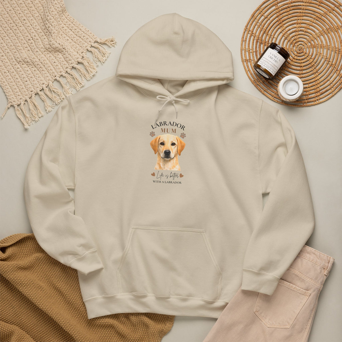Labrador Mum Hoodie — cosy dog walking mum gift for labrador lovers