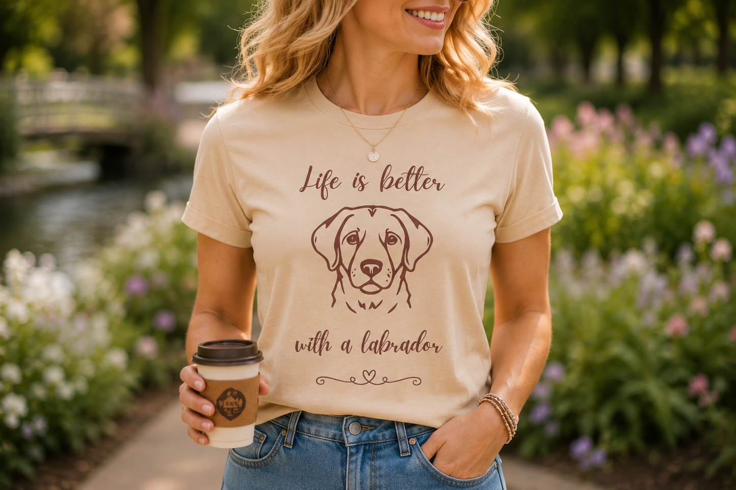 Life Is Better With A Labrador Unisex Cotton Tee For Dog Lovers