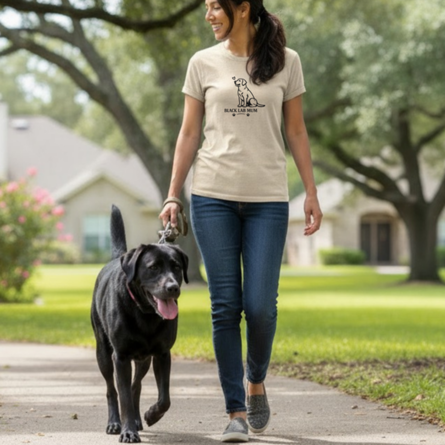 Black Lab Mum T-Shirt – Labrador Dog Lover Tee | Cute Labrador Mum Gift | Dog Mum Shirt